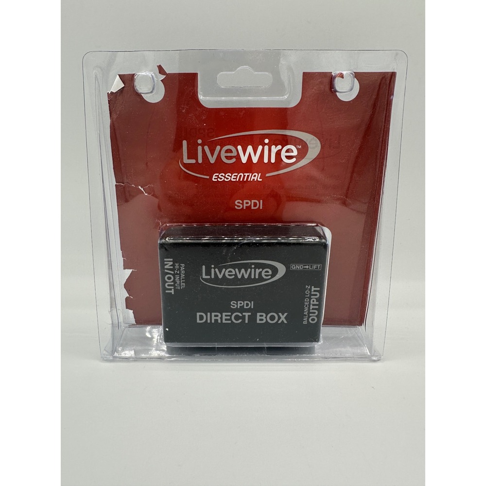 Livewire SPDI Passive Direct Box Black New Open Box Attenuation Ground Lift